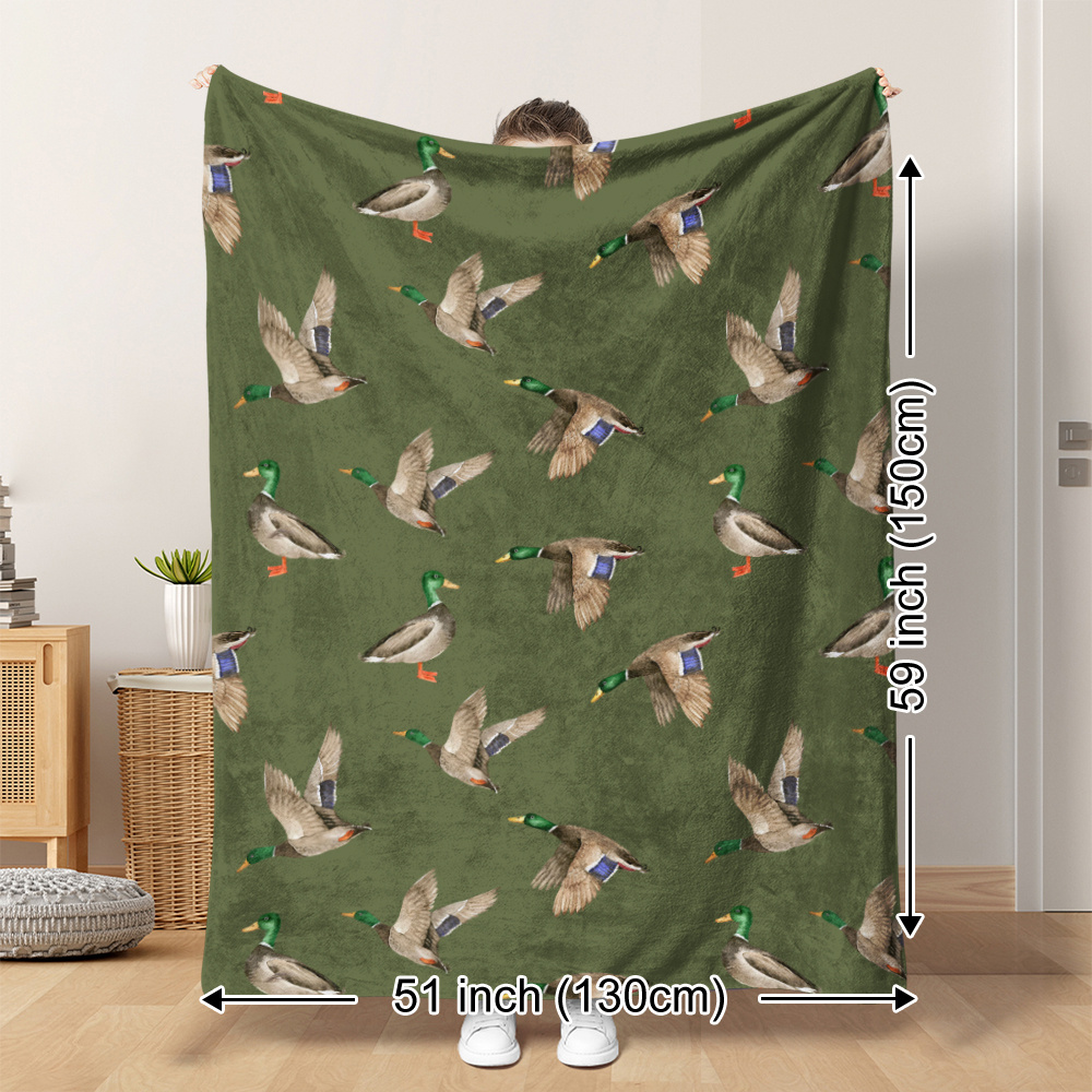 Hunting Outdoor Decor - Cobertor de Lã com Estampa de