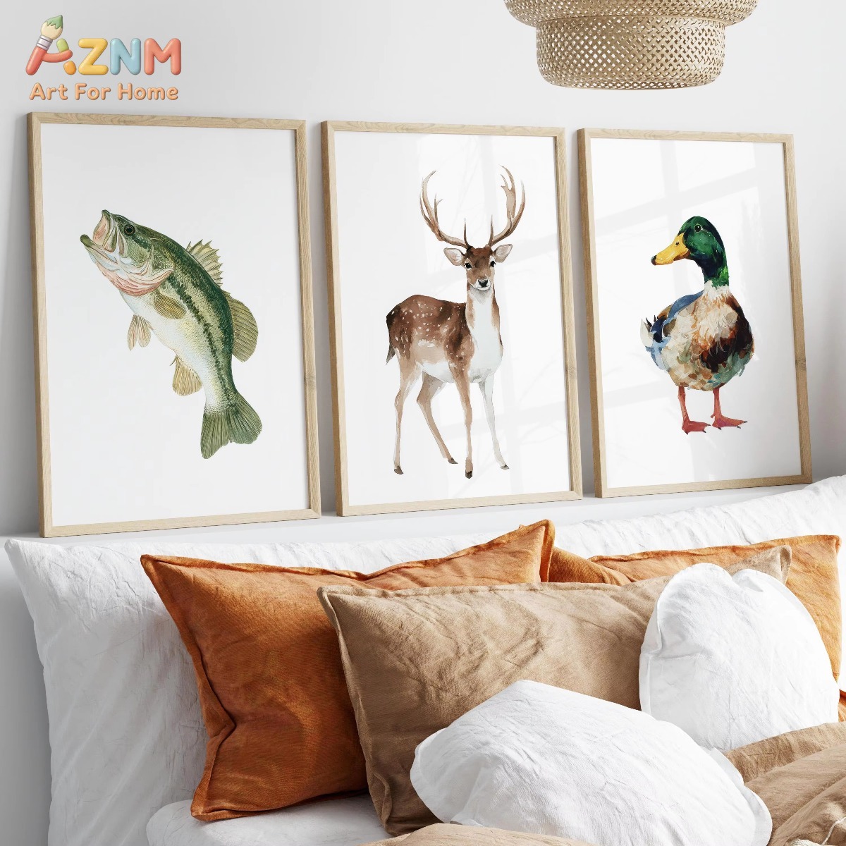 Hunting Outdoor Decor - Pôster de Arte em Aquarela AZNM