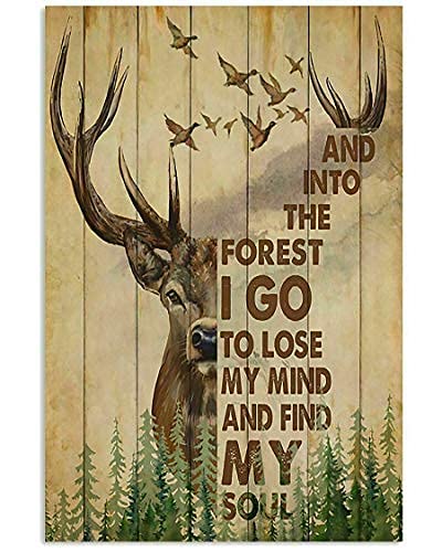 Hunting Outdoor Decor - Placa de Metal Decorativa Laquaud para