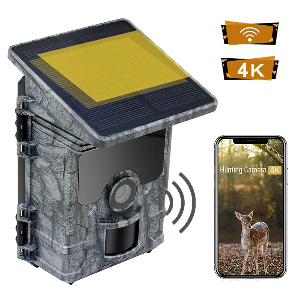 Outdoor Hunting Camera Wifi - Câmera de caça com painel solar,
