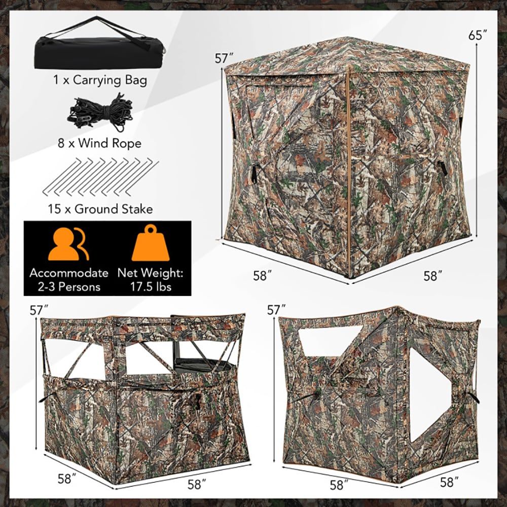Hunting Outdoors - Abrigo de Caça Desmontável 5 em