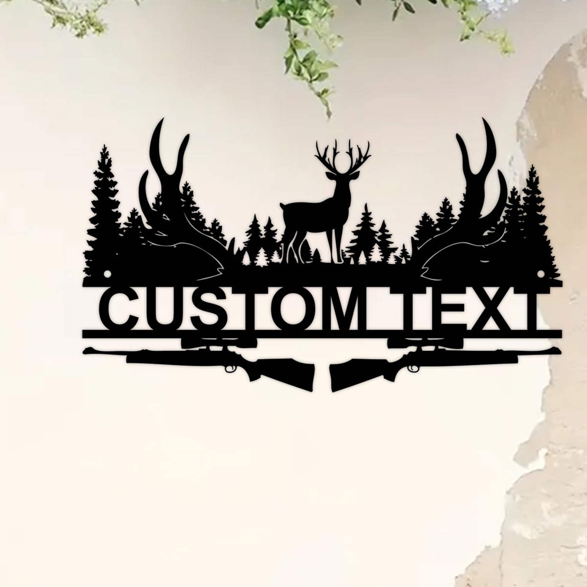 Hunting Outdoor Decor - Custom Deer Cabin Metal Sign, Decoração