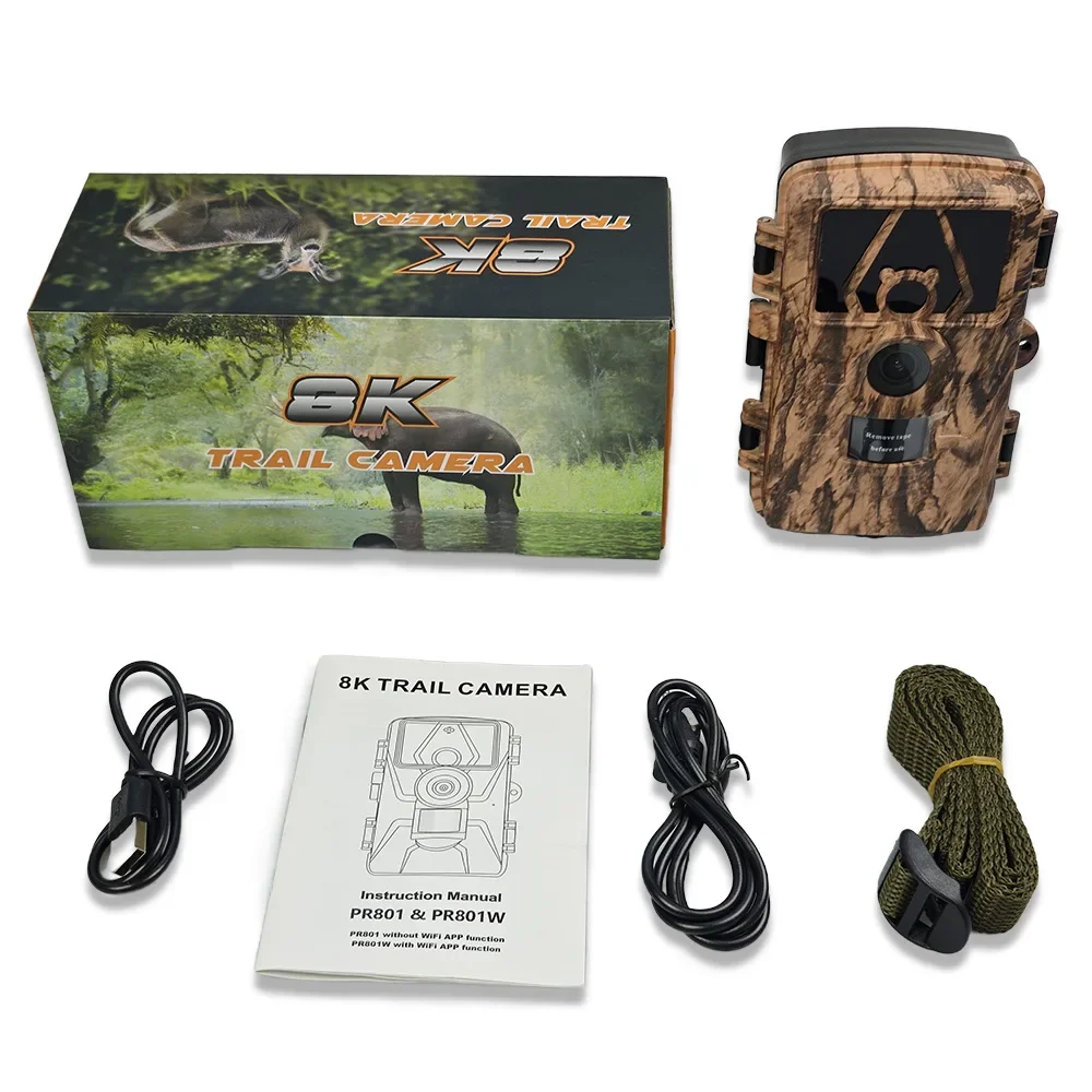 Outdoor Hunting Camera Wifi - Câmera Digital PR801W WIFI 8K 60MP