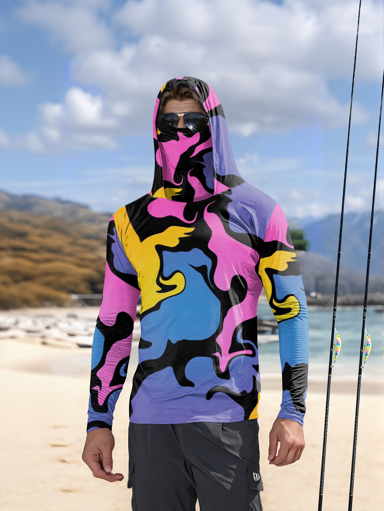 Camiseta de pesca com capuz ma - Hunting Outdoors avaliação e preço