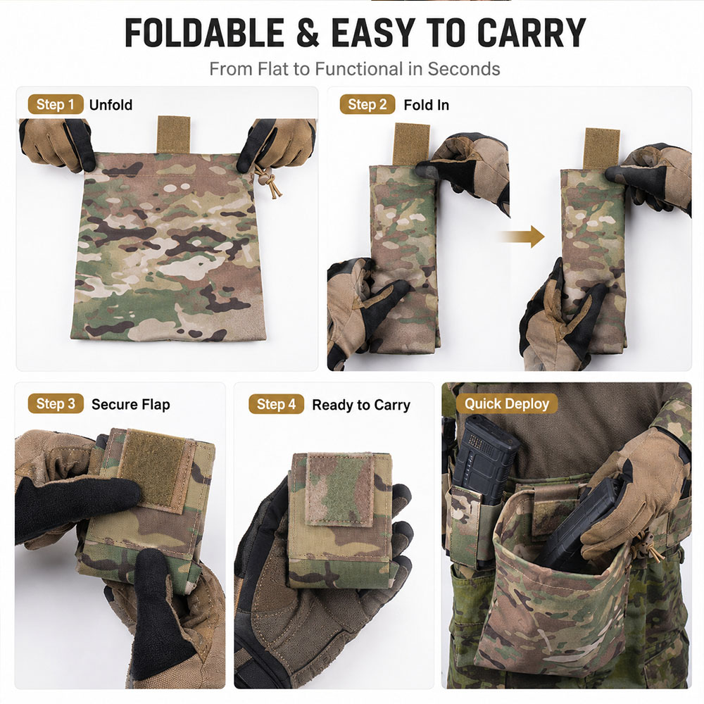 Bolsa Tática MOLLE Dobrável pa - Outdoor Hunting Gear Storage avaliação e preço