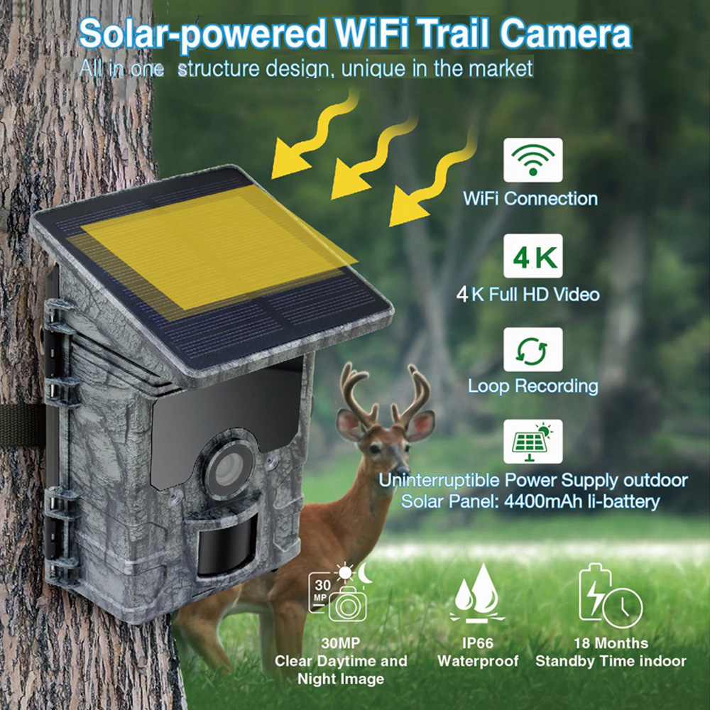 Câmera de caça com painel sola - Outdoor Hunting Camera Wifi avaliação e preço