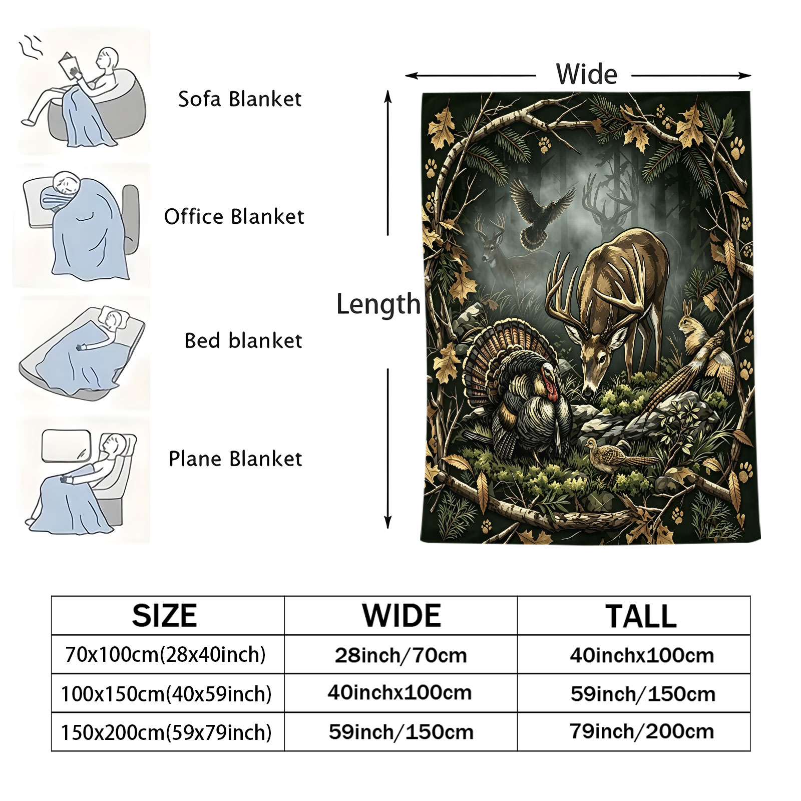 Cobertor Vintage de Animais da - Wildman Hunting & Outdoor Price List avaliação e preço