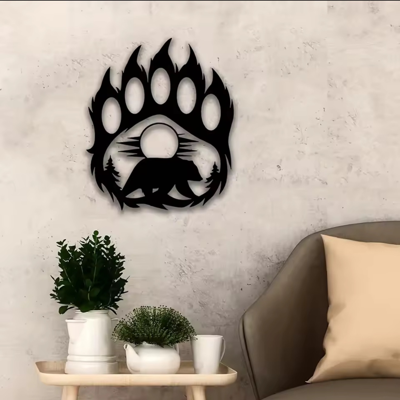 Arte de Parede Rústica em Meta - Hunting Outdoor Decor avaliação e preço